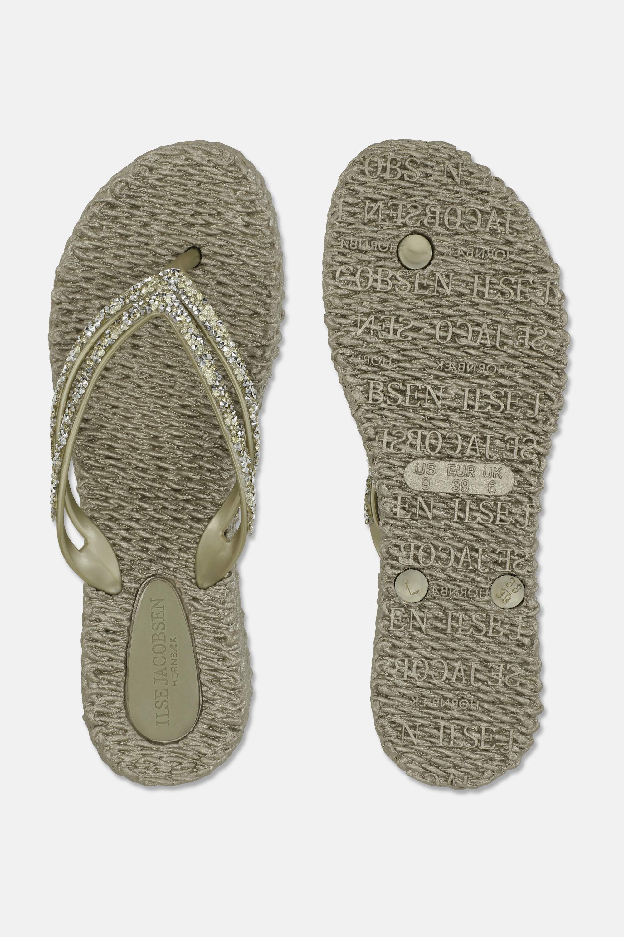 Platform Flip-flops Glitrende Steiner - Platin